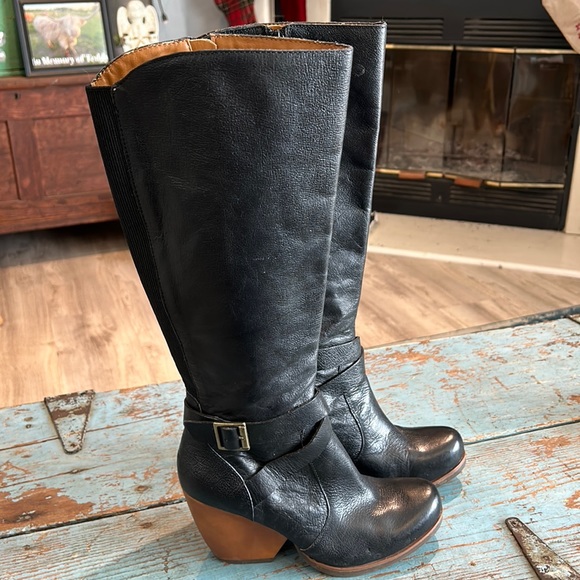 KorkEase Shoes Korks Kork Ease Tall Leather Heeled Boots With Side